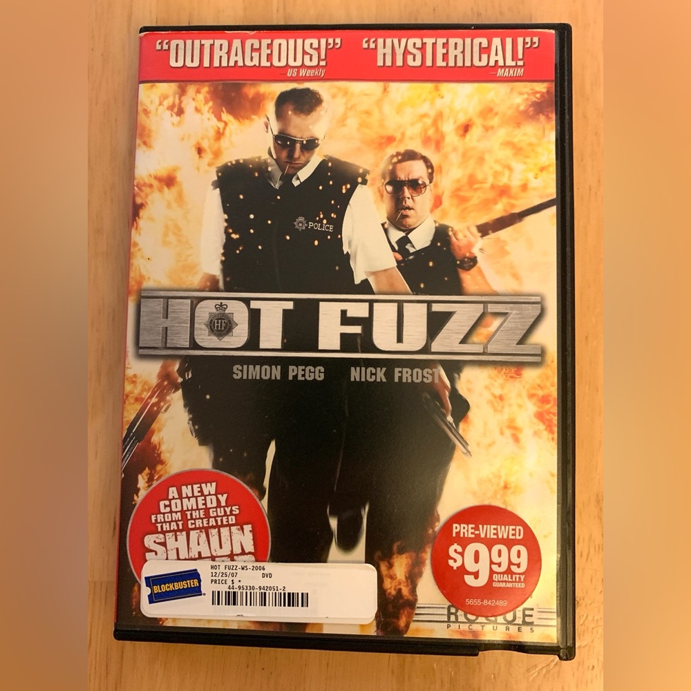 🔥BOGO // Hot Fuzz (2007) DVD in Blockbuster Case with Total Access Insert